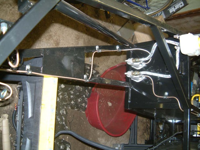 Front brake line clipped